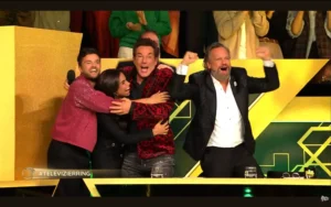 Gerard Joling viert feestelijk met zijn team de winst van de Televizier-Ring voor Online-videoserie 2025.